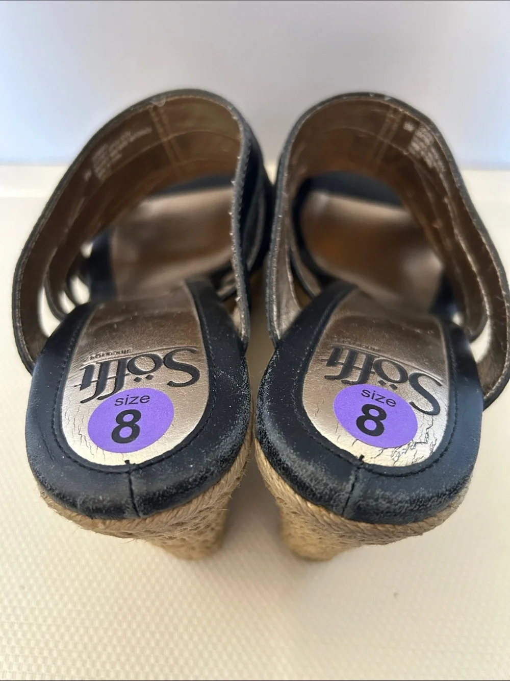 Sofft Ruched Leather Espadrilles